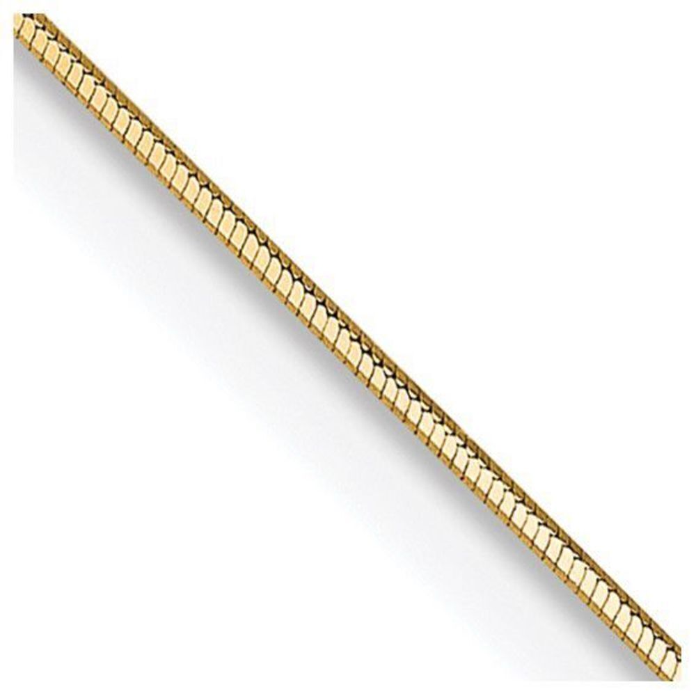 Solid 14K Yellow Gold Octagonal Snake Chain – 16"